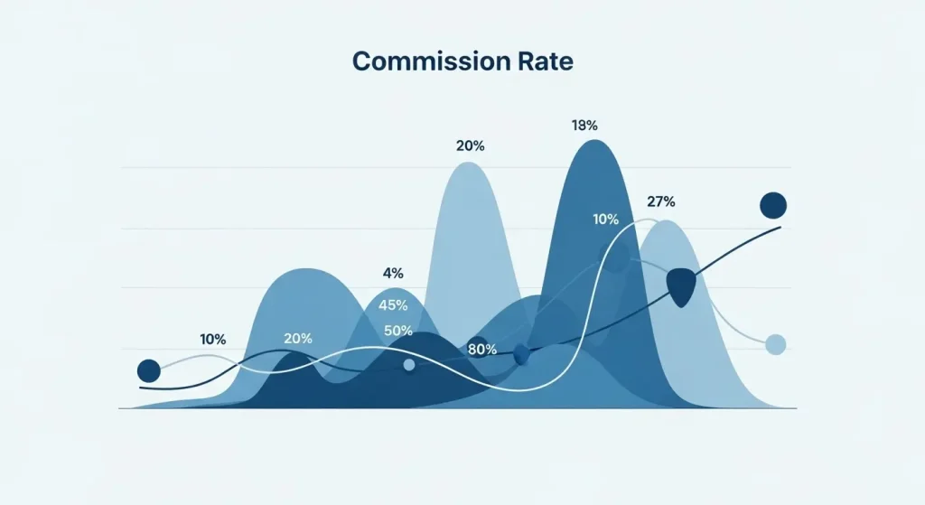 신용카드 현금화 수수료 비교 그래프 일러스트