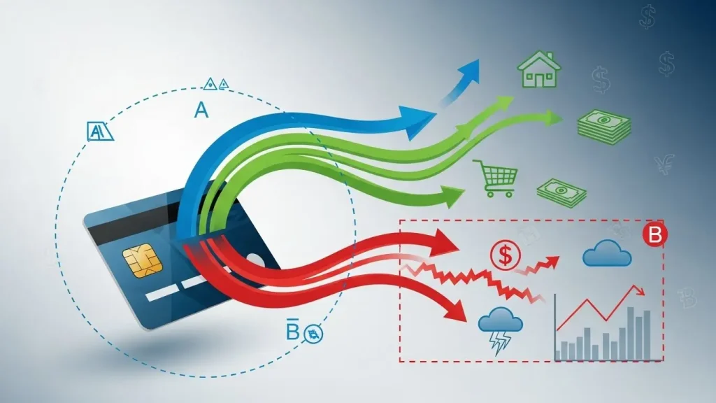 삼성카드 자금 흐름 구조를 시각화한 이미지